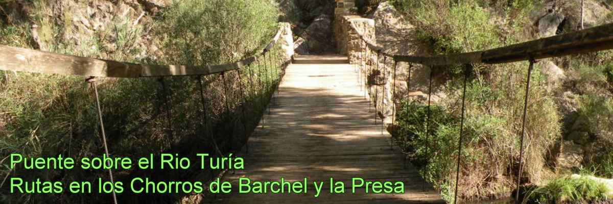 Chorros de Barchel - Puente madera colgante GR-7 (Chelva, Alto Turia)